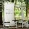 Greenery Welcome Arch Reception Backdrop Rustic Linen Fabric Wedding Sign